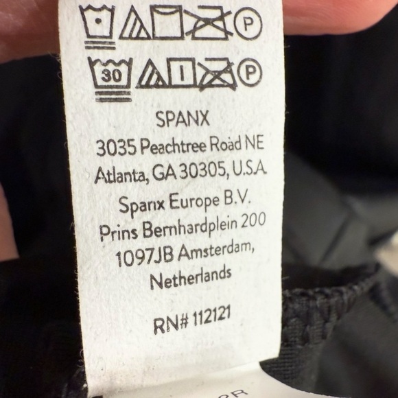 Spanx Faux Leather Fitted Dress Luxe Black Size Small NWT - Picture 4 of 9